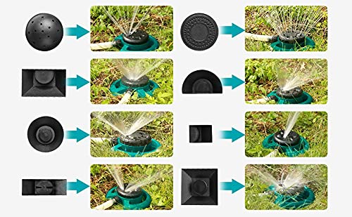 Automatic 360 ° Rotating Adjustable Round 3 Arm Lawn Water Sprinkler(Pipe connector screws included)