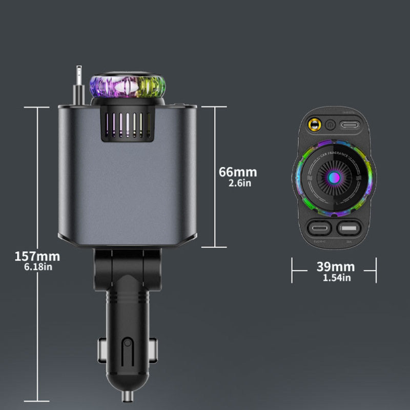 🔋⚡شاحن هاتف  5في 1 ومعطر جو  وإضاءة ملونة